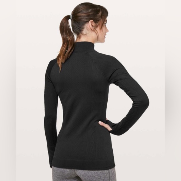 Lululemon Rest Less Mock Neck Black 4 - Picture 3 of 7